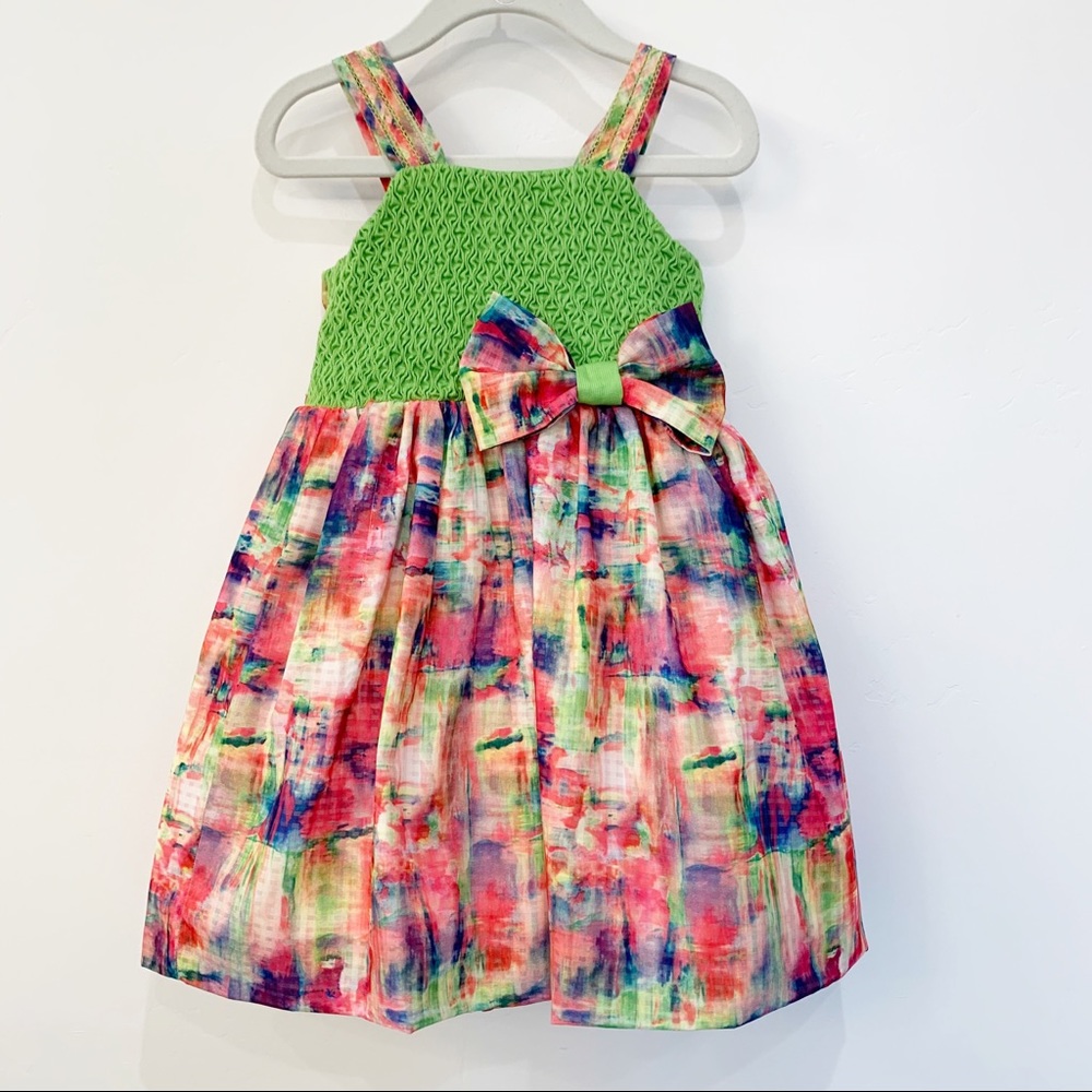 Size 4 Ridiculously Colorful Smocked Party Dress